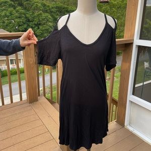 Open Shoulder Black Dress